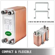 Brazed Plate Heat Exchanger 316L 3x7.5 Inch 60 Plates 1/2 Inch BSP FPT Beer