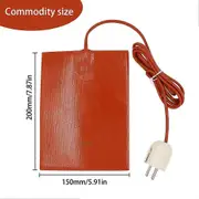 15x20cm 300W Car Engine Oil Pan Sump Tank Heater Pad With US EU Plug 110V 220V Engine Oil Tank Waterproof Silicone Heater Pad