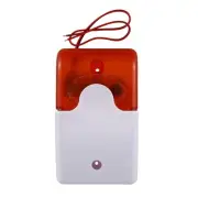Mini Wired Strobe Warning Siren Dc 12V Sound Alarm Flashing Light8049