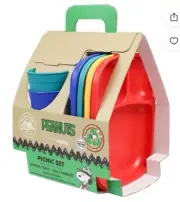 Re-Play Peanuts Beagle Scout Collection Camp Snoopy 6-Piece Picnic Set