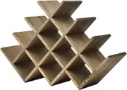 4-Tier Wood Wine Rack - Free Standing Countertop Storage Shelf