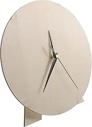 DRESSOOS Blank Clock: Unfinished Graffiti Dial Plate for Kids Art Painting Decorating - Blank Wooden Round Clock for Home Nursery Classroom Wall Decor