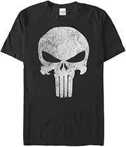 [Marvel] Big & Tall Classic Punisher Distresskull Men's Tops Short Sleeve Tee Shirt