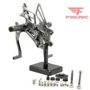 Fit CBR600RR 2003-2006 Front Footrests Rearset Foot Pegs Pedals Rest Mount Gray