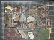 Australian Agate Slices x 19- 464gm - Various Localities