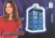 2015 Doctor Who 2 Purple Parallel Commemorative TARDIS Patch Cards MATCH # 98/99