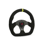 SAAS Steering Wheel 13 Inch Black Suede Flat Bottom + Indicator ADR Complied