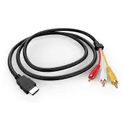 Rca To HdmI Converter For HDTV, Plug And Play Mini Composite Cvbs Adapter Ensuring High-Definition Visual Experience, Suitable For Dvd Players And