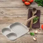 Nonstick Frying Pan Fried Egg Pan Breakfast Skillet Divided Heat Resistant