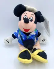 -P NEW THE DISNEY STORE BEANIE BEAN BAG PLUSH MICKEY MOUSE BOB TOURIST