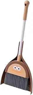 Eigell Mini Broom with Dustpan for Kids Kids Cleaning Set Little Housekeeping Helper Set, Large Mouth Cartoon