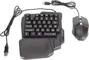 Half Hand Gaming Keyboard and Mouse Combo, Wired Converter for Android and, iOS 10.0-13.3 with RGB Keyboard and Mouse, 120fps, Portable