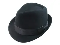 在飛比找Yahoo!奇摩拍賣優惠-表演團體限定/經典時尚風格☆ 優質造型紳士帽/黑色三折帶爵士