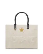Versace La Medusa Canvas Large Tote Bag