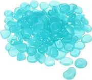 sourcing map 500pcs Glow Rocks 8-11mm Glow Pebbles Decoration in the Dark Luminous Stones Decor DIY Decorative Blue for Garden, Potted Plant, Fish Tank