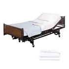 2 Pack Fitted Hospital Bed Sheets - Cotton Rich Soft Knitted Jersey Sheet 36”...