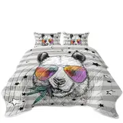 Retro Cool and Funny Panda Coverlet
