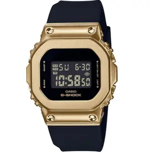 CASIO卡西歐 G-SHOCK 黑金時尚 高貴奢華 金屬時尚 經典方型 GM-S5600GB-1_38.4mm