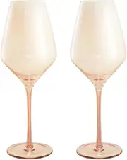 [Maxwell & Williams] Glamour Wine Glass 480ML Set of 2 Coral Gift Boxed
