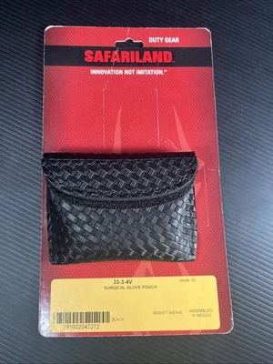 Safariland Basket Weave Black Surgical Glove Pouch Model 33 NEW