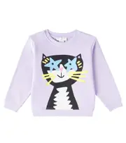 [Stella McCartney Kids] Stella McCartney Kids Printed cotton jersey sweatshirt Y 4 purple
