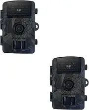 BIUDECO 2pcs 2 12mp Waterproof Trail Camera Night Vision Motion 0. Trigger Outdoor Hunting Security Wildlife Monitoring