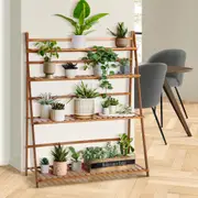 Livsip Plant Shelf Rack Display Stand 4-tier Flower Pot Holder Indoor Outdoor
