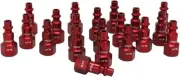 Milton 728MC-20 ColorFit Plugs, M-style Red, 1/4" NPT Female, 20EA