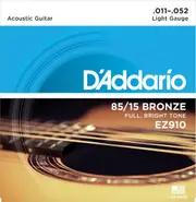 D'Addario EZ910 85-15 Bronze Acoustic Guitar Strings, Light, 11-52