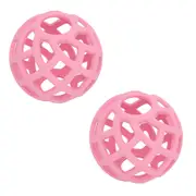 2PK Annabel Trends Silicone Ball Teether Baby/Infant Teething Toy 8cm Pink 3m+
