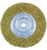2PC 6'' Crimped Wire Wheel Brush 1'' Thick Deburring Bench Grinder