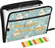 Custom Expandable Hanging File Folders 13 Pockets A4 Letter Size Customizable Pocket Accordion File Organizer with Zipper Closure for Business Easter Egg Blue para guardar documentos