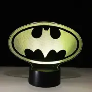 Batman Cartoon hero illusion 3D Acrylic LED Lamp USB Table Light