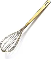 Berglander Gold Whisk, Whisk For Cooking With Titanium Gold Plating, Stainless Steel Balloon Whisk, Sturdy Kitchen Wire Whisk Set for Cooking, Baking, Blending, Beating, Dishwasher Safe, Easy to Clean