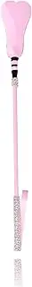 Glossy Leather Slapping Paddle With Drill Handle Training Tool SM Spanking Leather Horsewhip Party Role-Playing Female Toy