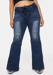 [dELiA*s by Dolls Kill] Plus Call Their Bluff Flared Jeans