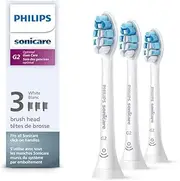 [PHILIPS] Sonicare Genuine G2 Optimal Gum Care Replacement Toothbrush Heads, 3 Brush Heads, White, HX9033/65