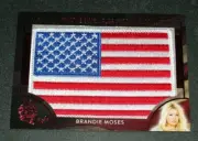 2018 Benchwarmer BRANDIE MOSES Hot For Teacher PLEDGE US FLAG Red #1/1 PLAYBOY