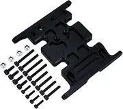 Remote Control Crawler for SCX10 Skid Plate Transmission Mount Modification Aluminum Alloy 1:10 RC Climbing Car for Car Parts, Black