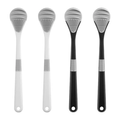 2Pcs Compact Tongue Scraper Tongue Brush For Effective Plaque Removal And Clean