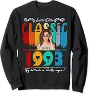 [X.Style] Tracey Name Mom Womens Born in 1993 Mother's Day Sweatshirt ds1726 Sweater (M) Black