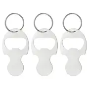 3Pcs Shopping Trolley Token Key Ring, 2.4 Inch Cart Remover, Silver Tone