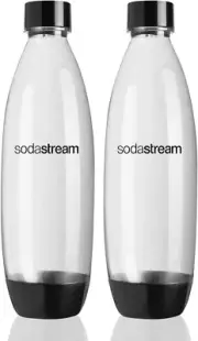SodaStream Twin Pack Sparkling Black Water Machines Bottles 1 Litre