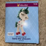New Crochet Unicorn DIY Kit " SARA" Cottondale-Factory Sealed-Arts & Craft