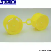 Tamiya 0440339 Rear Buggy Wheels: Tt-02b Fluorescent Yellow (2 Pieces)