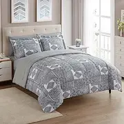 Sweet Home Collection 5 Piece Comforter Set Bag Solid Color All Season Soft Down Alternative Blanket & Luxurious Microfiber Bed Sheets, Tulsa, Twin