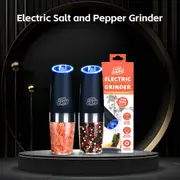 2 Pcs Gravity Sensor Electric Salt and Pepper Spice Grinder