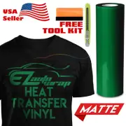 Matte Dark Green Heat Transfer Vinyl HTV T-Shirt 20" Wide Iron On / Heat Press