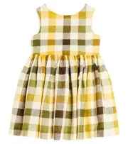 [Bonpoint] Bonpoint Alise checked linen and cotton dress Y 8 multicoloured