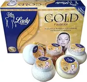 Prifix blue lady aroma magic gold facial kit For Men and Women Glowing Skin Care Treatment Instant Glow Care for Beauty Radiance Booster Facial Foam | gold facial kit all skin types | aroma gold
